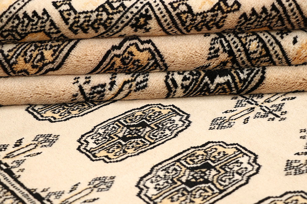 Bisque Bokhara 4' 1 x 5' 11 - No. 61031 - ALRUG Rug Store