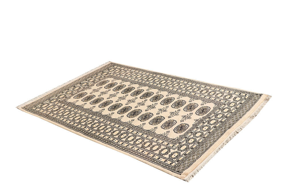 Bisque Bokhara 4' 1 x 5' 11 - No. 61031 - ALRUG Rug Store