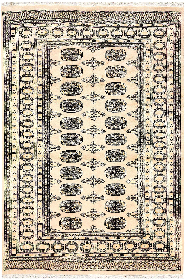 Bisque Bokhara 4' 1 x 5' 11 - No. 61031 - ALRUG Rug Store