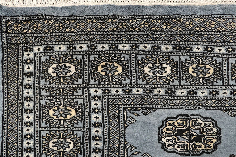 Light Slate Grey Bokhara 4' 1 x 6' - No. 61045 - ALRUG Rug Store