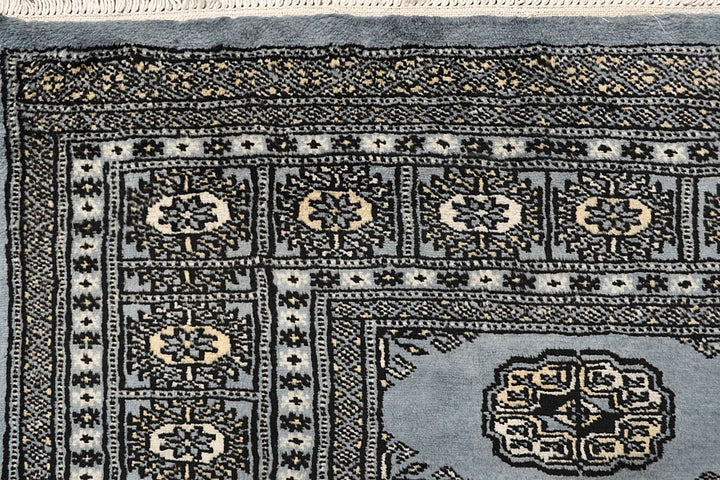Light Slate Grey Bokhara 4' 1 x 6' - No. 61045 - ALRUG Rug Store