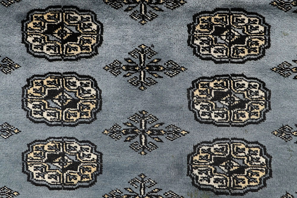 Light Slate Grey Bokhara 4' 1 x 6' - No. 61045 - ALRUG Rug Store