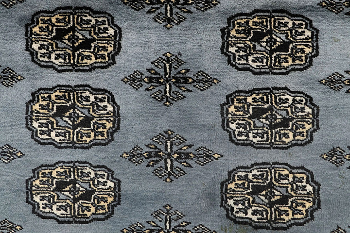 Light Slate Grey Bokhara 4' 1 x 6' - No. 61045 - ALRUG Rug Store