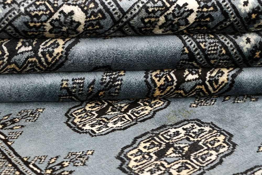 Light Slate Grey Bokhara 4' 1 x 6' - No. 61045 - ALRUG Rug Store