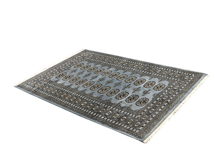 Light Slate Grey Bokhara 4' 1 x 6' - No. 61045 - ALRUG Rug Store