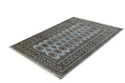 Light Slate Grey Bokhara 4' 1 x 6' - No. 61045 - ALRUG Rug Store