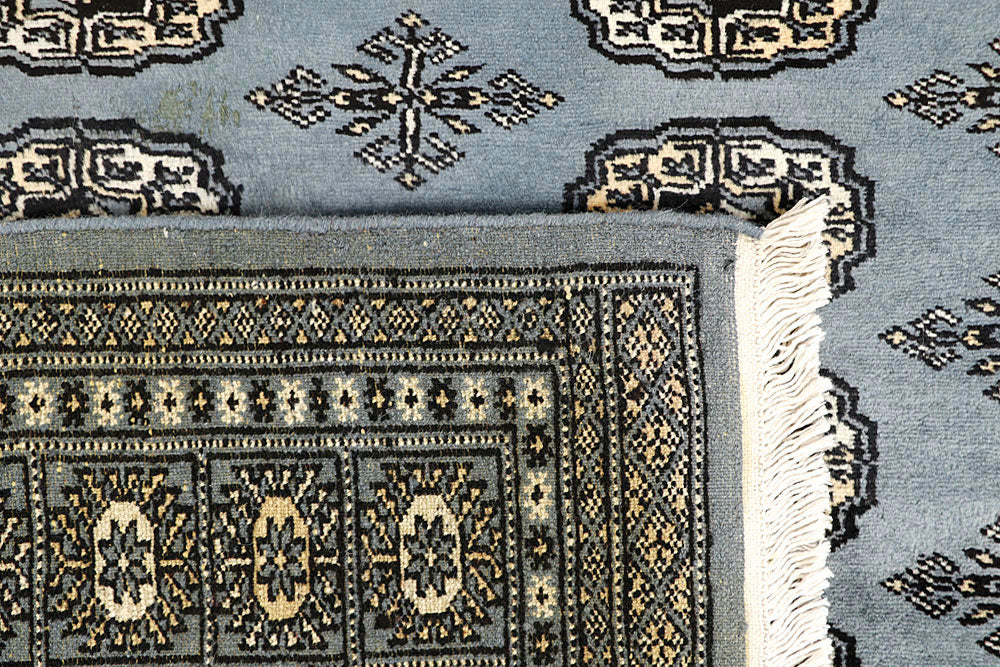 Light Slate Grey Bokhara 4' 1 x 6' - No. 61045 - ALRUG Rug Store