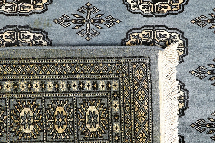 Light Slate Grey Bokhara 4' 1 x 6' - No. 61045 - ALRUG Rug Store