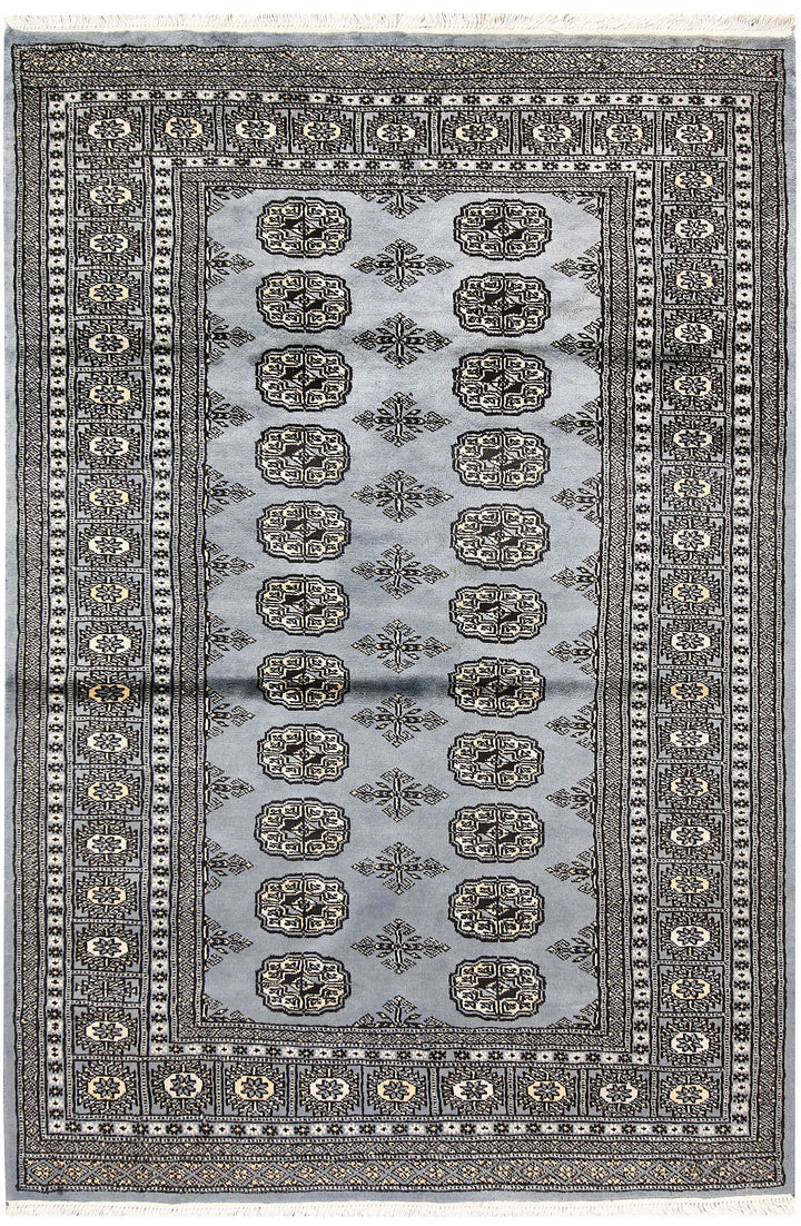 Light Slate Grey Bokhara 4' 1 x 6' - No. 61045 - ALRUG Rug Store