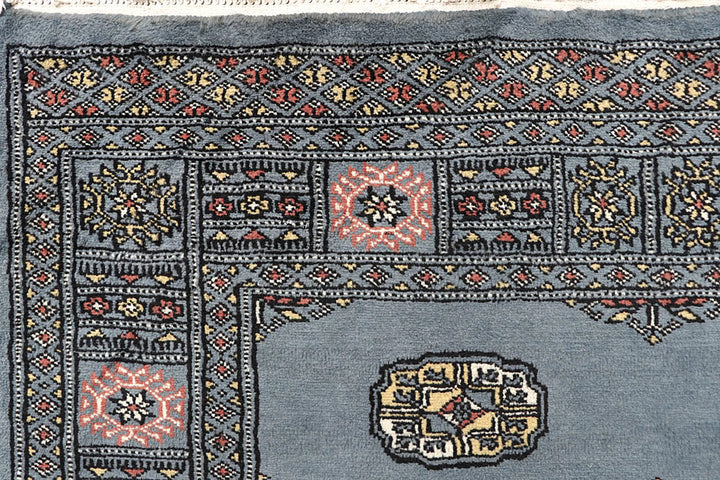 Light Slate Grey Bokhara 4' x 6' - No. 61046 - ALRUG Rug Store