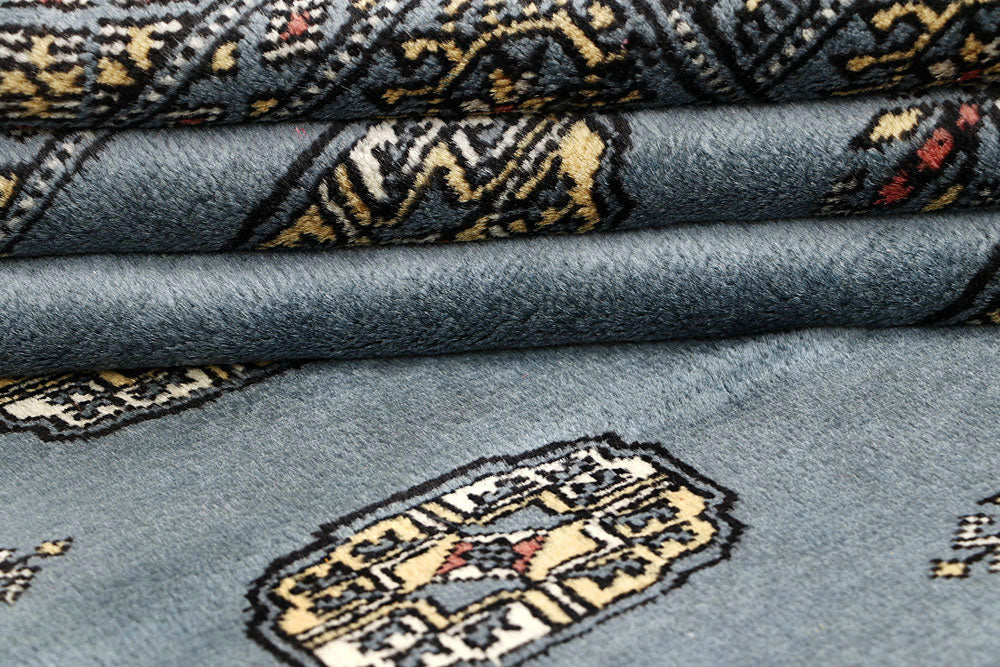 Light Slate Grey Bokhara 4' x 6' - No. 61046 - ALRUG Rug Store