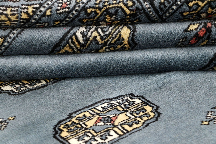 Light Slate Grey Bokhara 4' x 6' - No. 61046 - ALRUG Rug Store