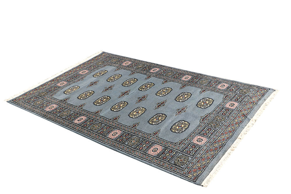 Light Slate Grey Bokhara 4' x 6' - No. 61046 - ALRUG Rug Store