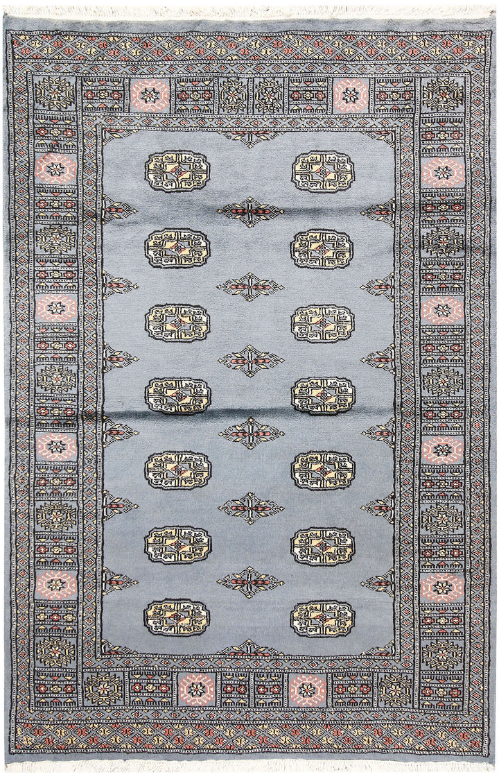 Light Slate Grey Bokhara 4' x 6' - No. 61046 - ALRUG Rug Store