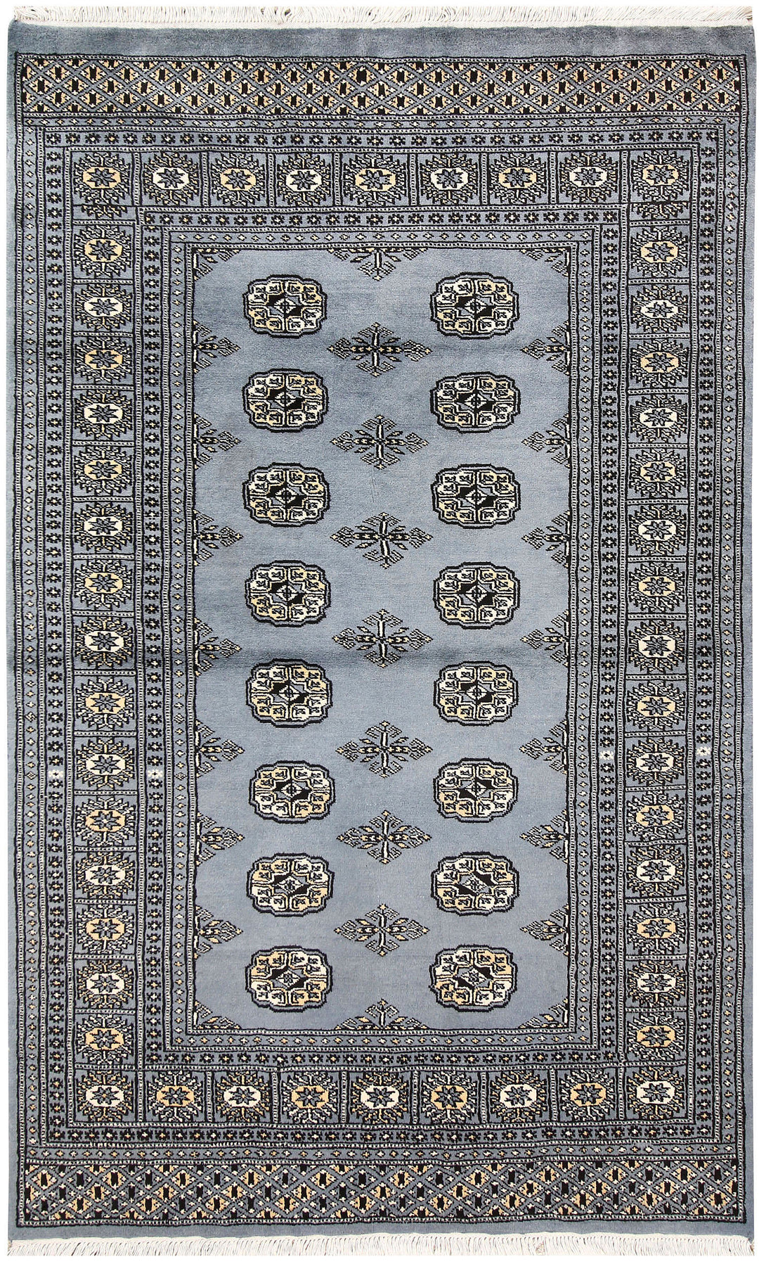 Light Slate Grey Bokhara 4' x 6' 6 - No. 61047 - ALRUG Rug Store