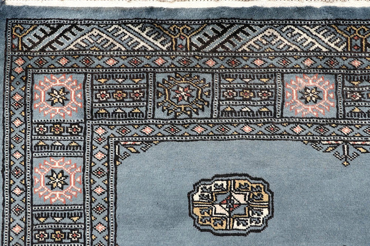 Light Slate Grey Bokhara 4' 2 x 6' 9 - No. 61049 - ALRUG Rug Store