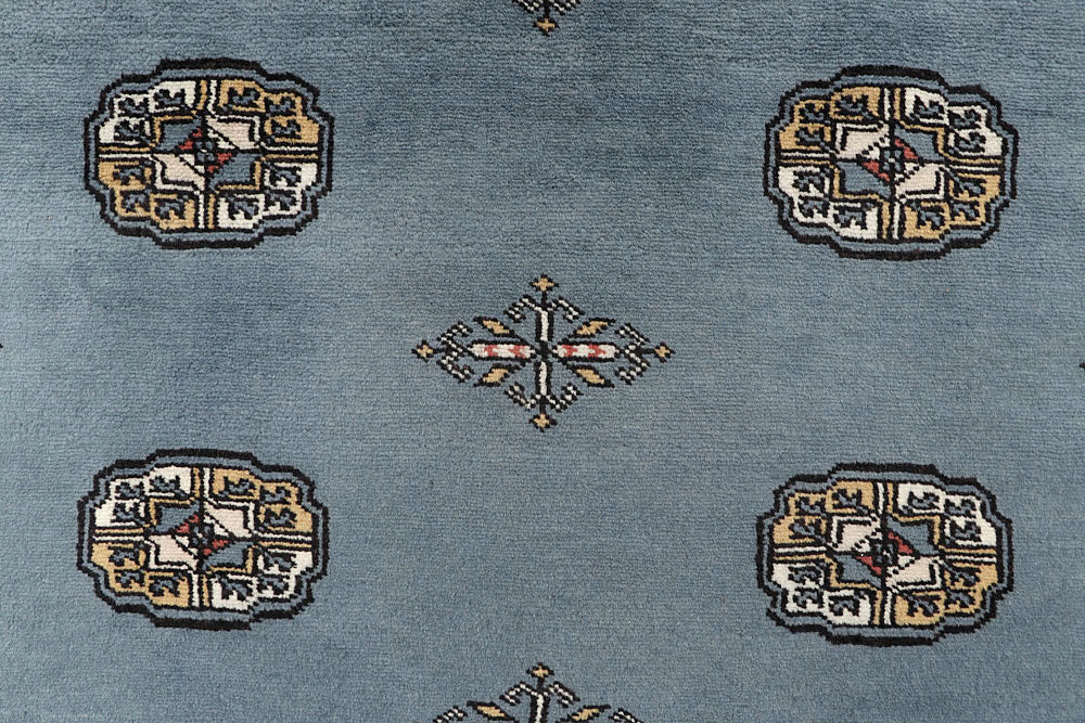 Light Slate Grey Bokhara 4' 2 x 6' 9 - No. 61049 - ALRUG Rug Store