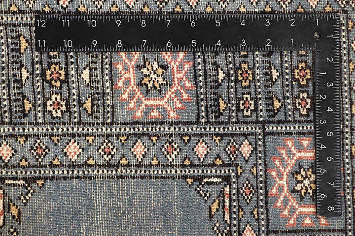 Light Slate Grey Bokhara 4' 2 x 6' 9 - No. 61049 - ALRUG Rug Store