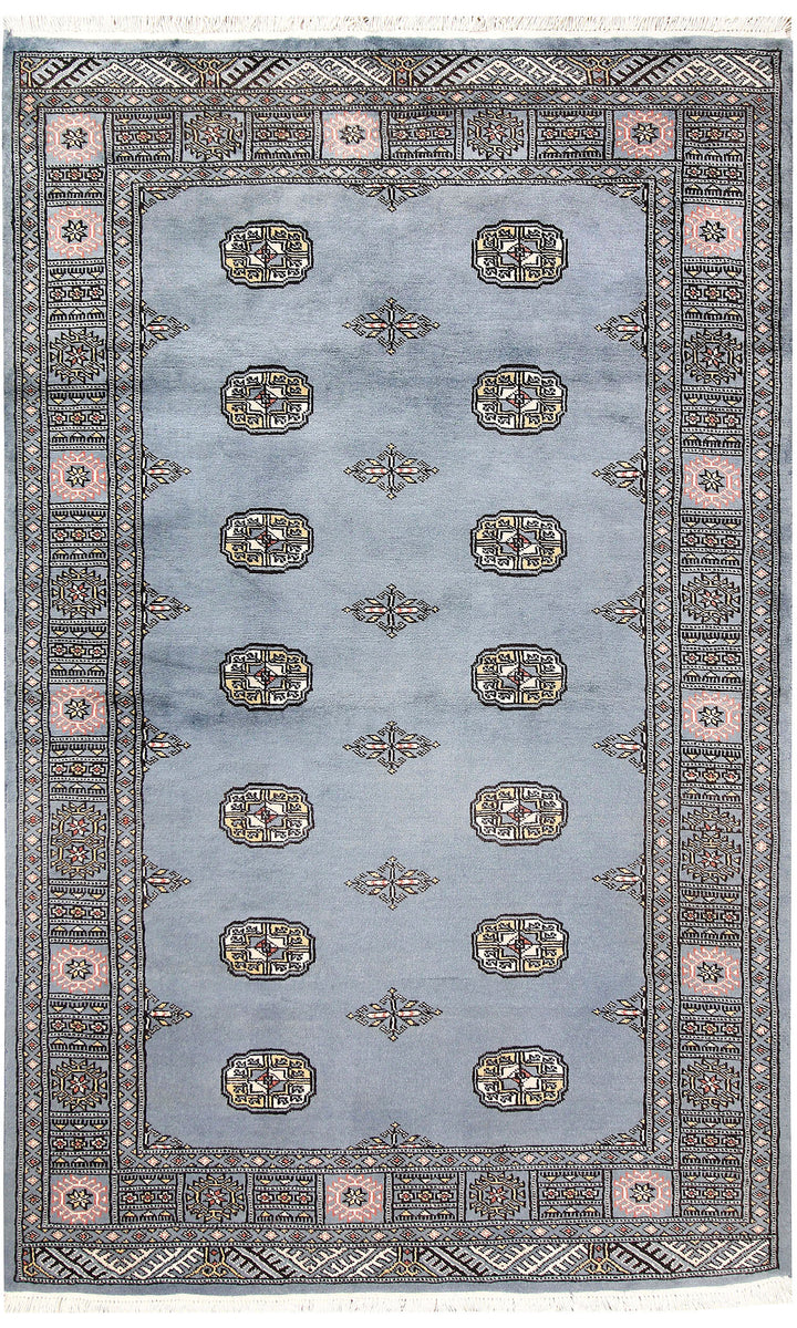 Light Slate Grey Bokhara 4' 2 x 6' 9 - No. 61049 - ALRUG Rug Store