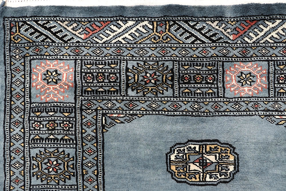 Light Slate Grey Bokhara 4' 2 x 6' 3 - No. 61052 - ALRUG Rug Store