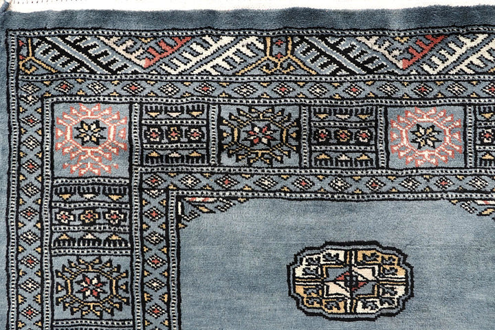 Light Slate Grey Bokhara 4' 2 x 6' 3 - No. 61052 - ALRUG Rug Store