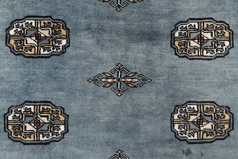 Light Slate Grey Bokhara 4' 2 x 6' 3 - No. 61052 - ALRUG Rug Store