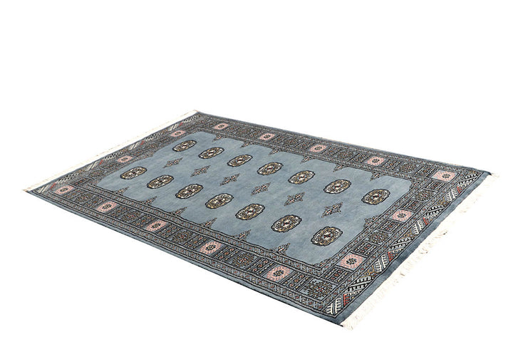 Light Slate Grey Bokhara 4' 2 x 6' 3 - No. 61052 - ALRUG Rug Store
