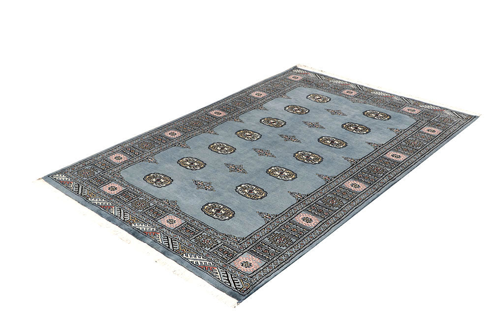 Light Slate Grey Bokhara 4' 2 x 6' 3 - No. 61052 - ALRUG Rug Store