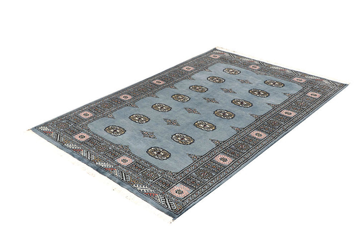 Light Slate Grey Bokhara 4' 2 x 6' 3 - No. 61052 - ALRUG Rug Store