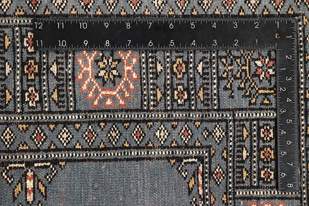 Light Slate Grey Bokhara 4' 2 x 6' 3 - No. 61052 - ALRUG Rug Store