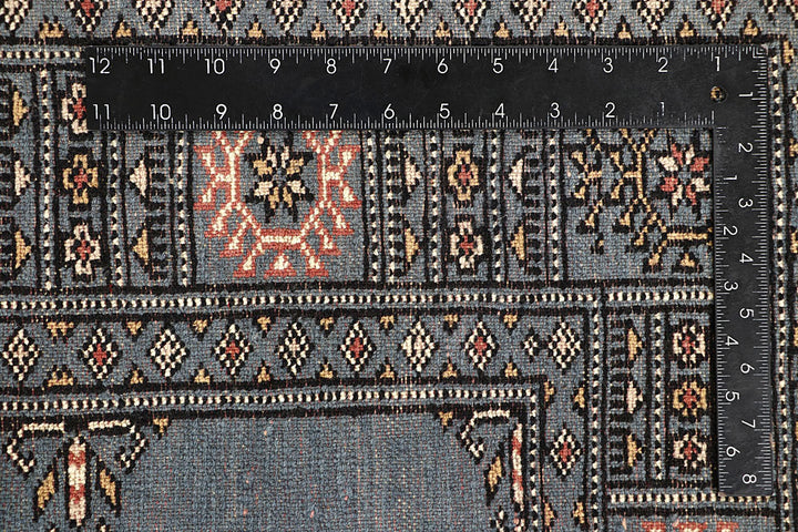 Light Slate Grey Bokhara 4' 2 x 6' 3 - No. 61052 - ALRUG Rug Store