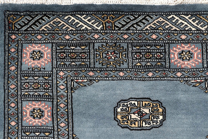 Light Slate Grey Bokhara 4' 2 x 6' 5 - No. 61055 - ALRUG Rug Store