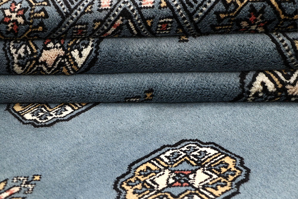 Light Slate Grey Bokhara 4' 2 x 6' 5 - No. 61055 - ALRUG Rug Store