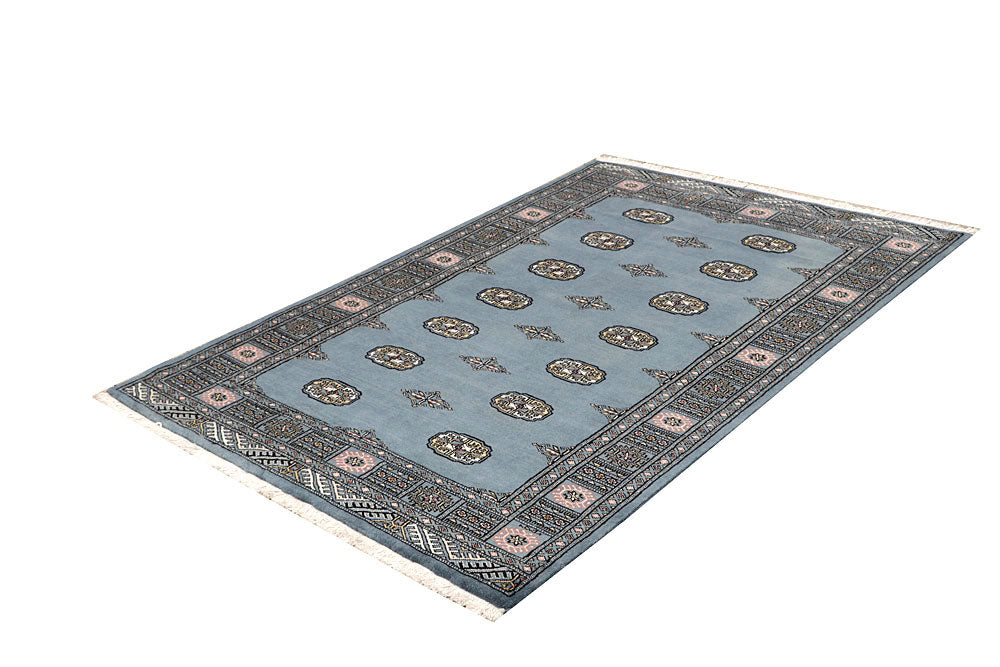 Light Slate Grey Bokhara 4' 2 x 6' 5 - No. 61055 - ALRUG Rug Store