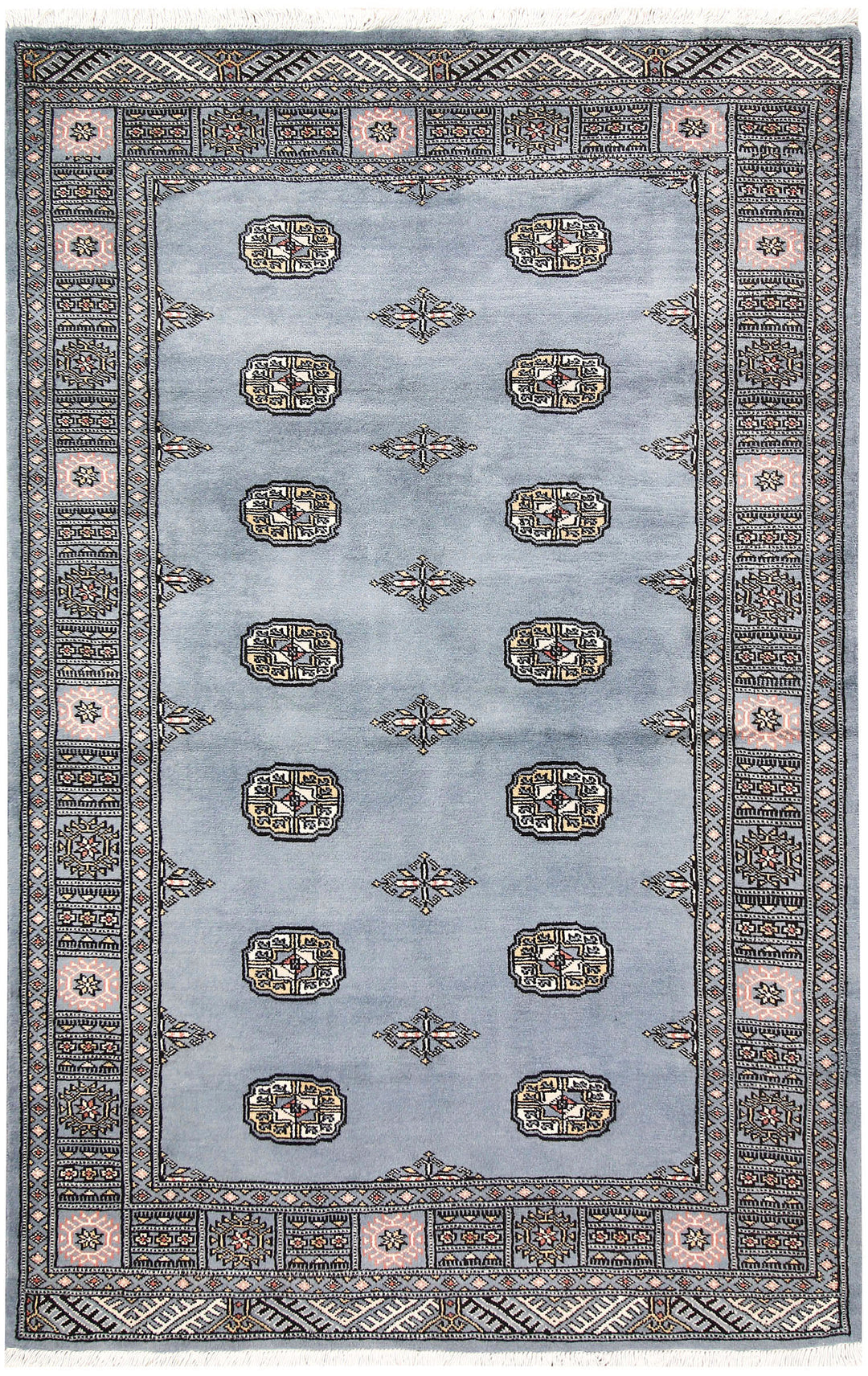 Light Slate Grey Bokhara 4' 2 x 6' 5 - No. 61055 - ALRUG Rug Store