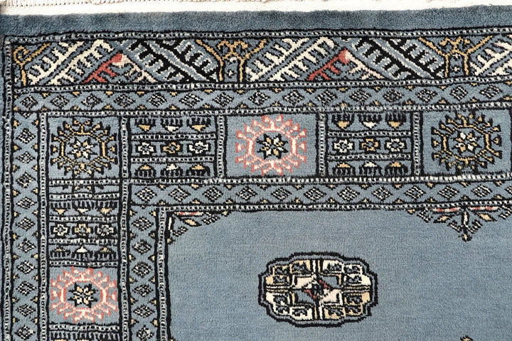 Light Slate Grey Bokhara 4' 2 x 6' 5 - No. 61056 - ALRUG Rug Store