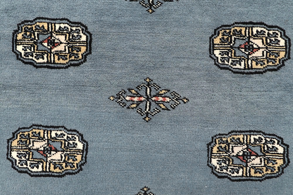 Light Slate Grey Bokhara 4' 2 x 6' 5 - No. 61056 - ALRUG Rug Store