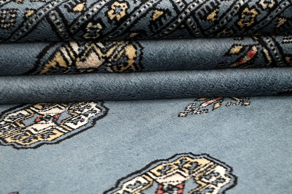 Light Slate Grey Bokhara 4' 2 x 6' 5 - No. 61056 - ALRUG Rug Store