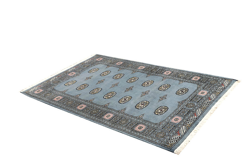 Light Slate Grey Bokhara 4' 2 x 6' 5 - No. 61056 - ALRUG Rug Store