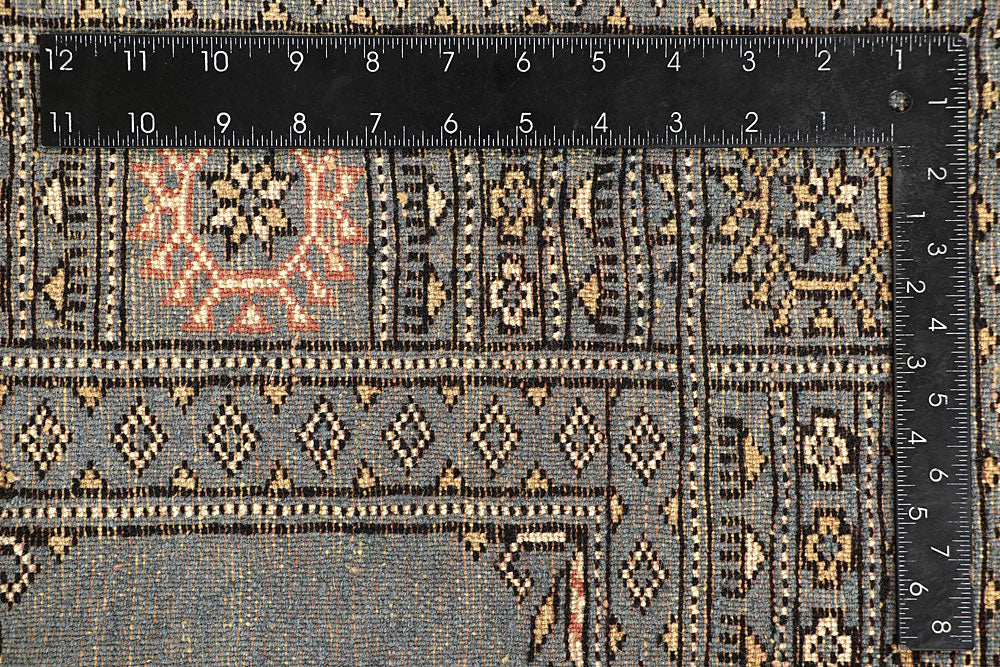 Light Slate Grey Bokhara 4' 2 x 6' 5 - No. 61056 - ALRUG Rug Store
