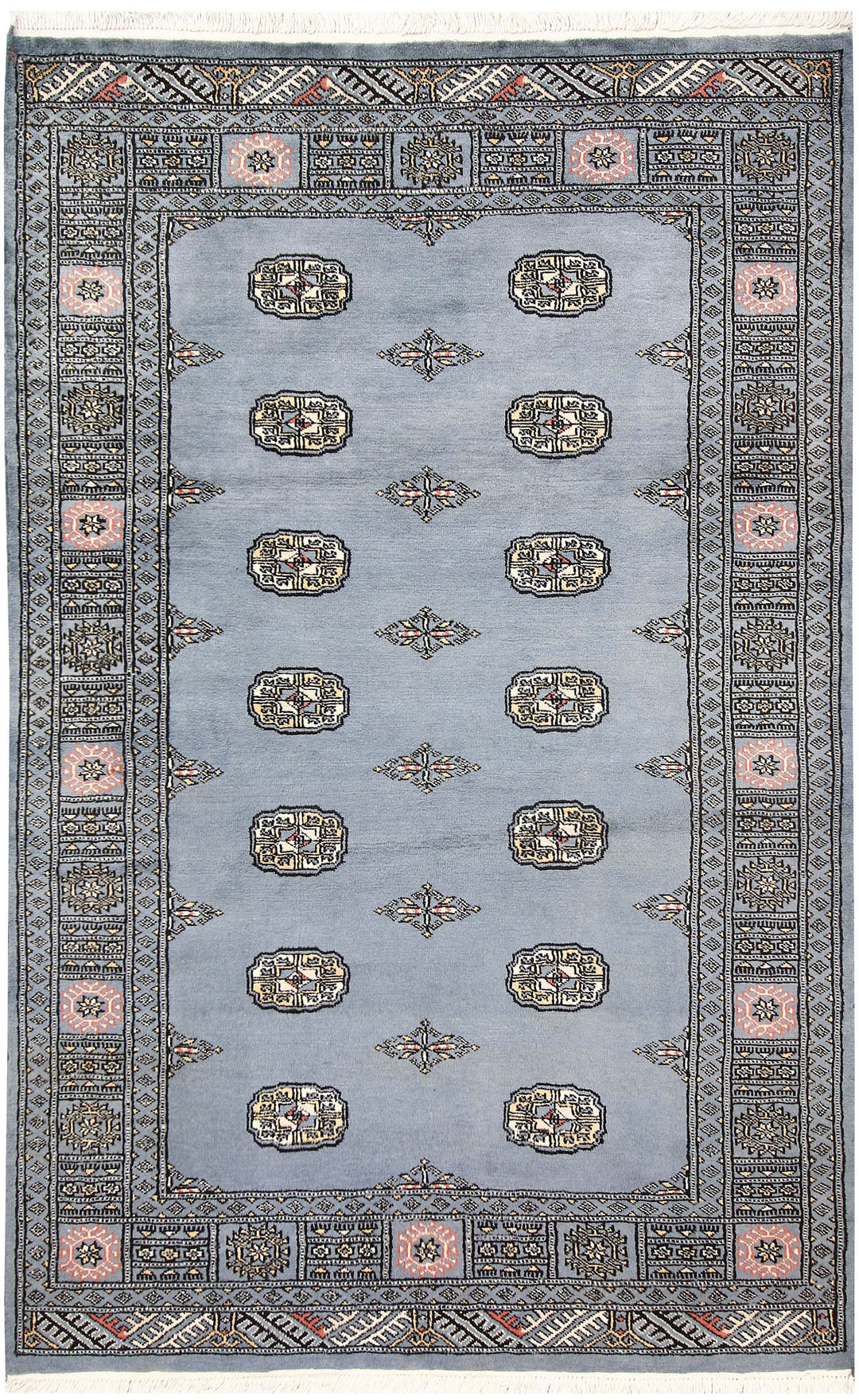 Light Slate Grey Bokhara 4' 2 x 6' 5 - No. 61056 - ALRUG Rug Store