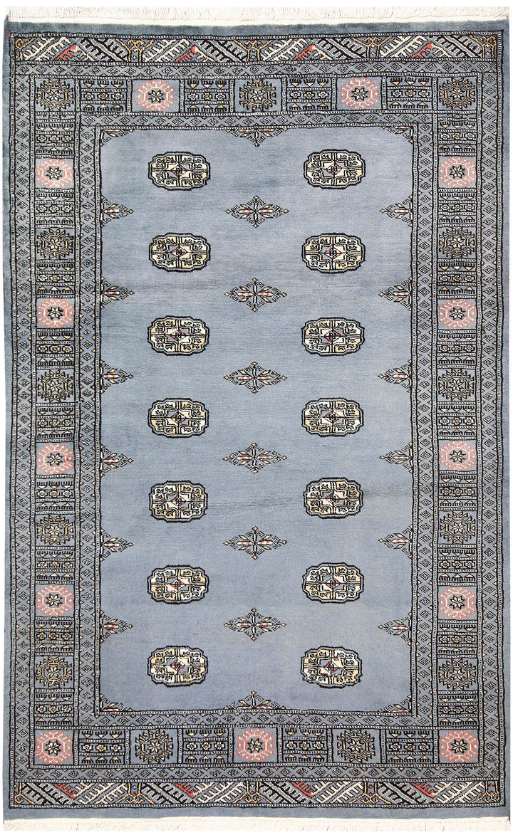 Light Slate Grey Bokhara 4' 2 x 6' 5 - No. 61056 - ALRUG Rug Store