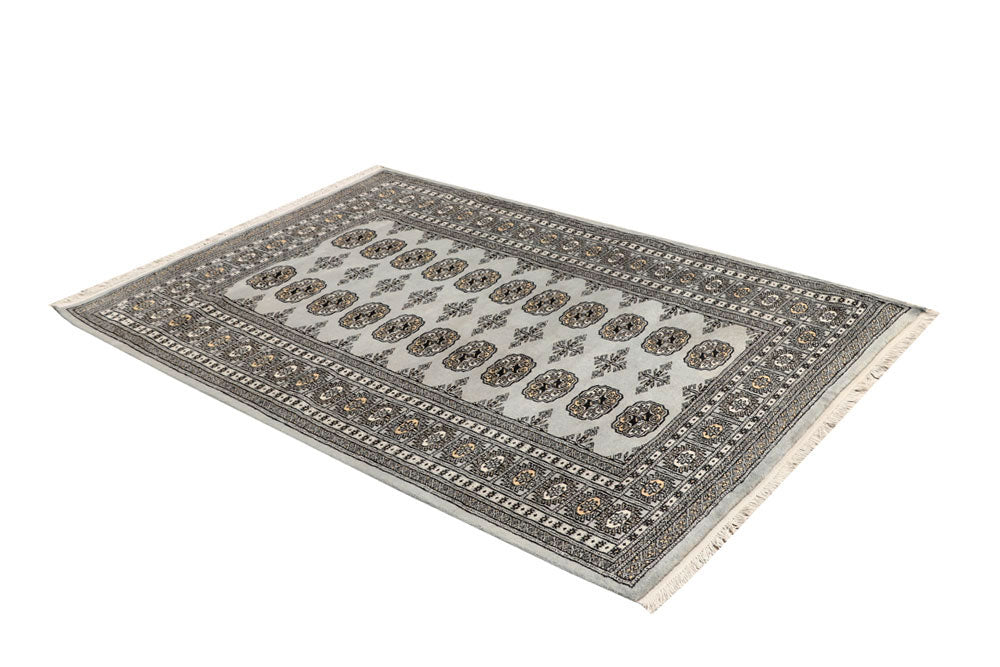Light Grey Bokhara 4' 3 x 6' - No. 61057 - ALRUG Rug Store