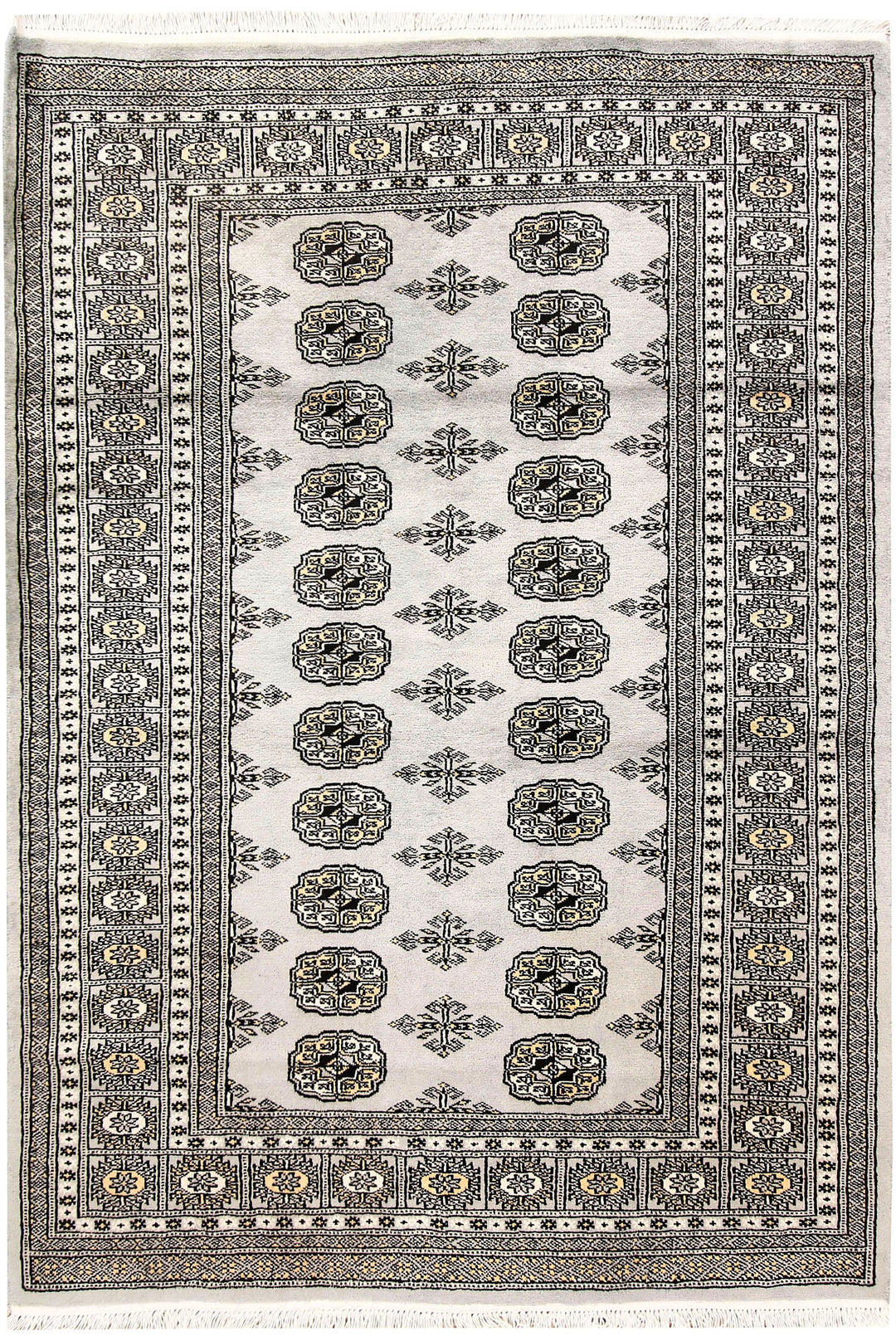 Light Grey Bokhara 4' 3 x 6' - No. 61057 - ALRUG Rug Store