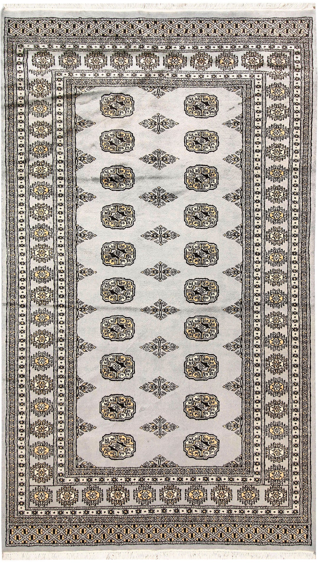Light Grey Bokhara 4' x 6' 11 - No. 61058 - ALRUG Rug Store