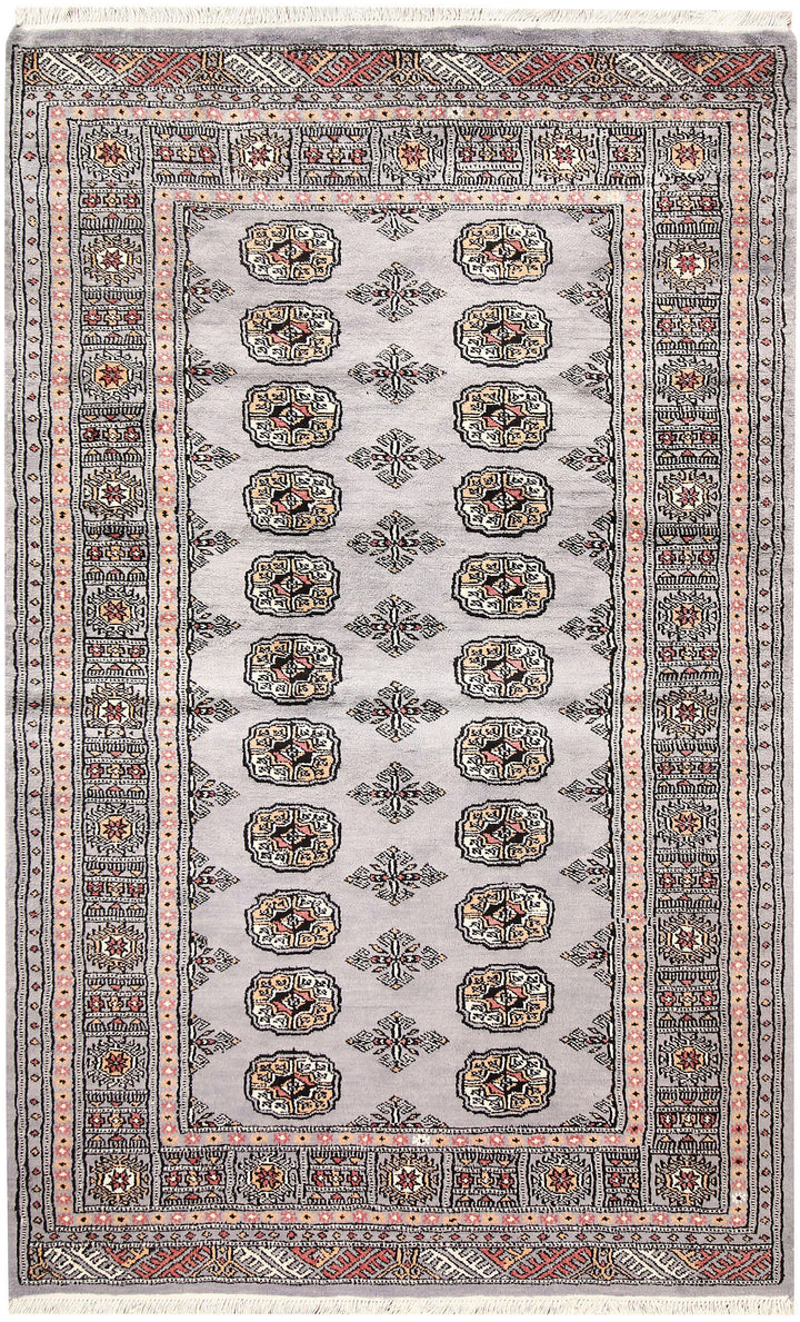 Light Grey Bokhara 4' 1 x 6' 7 - No. 61059 - ALRUG Rug Store