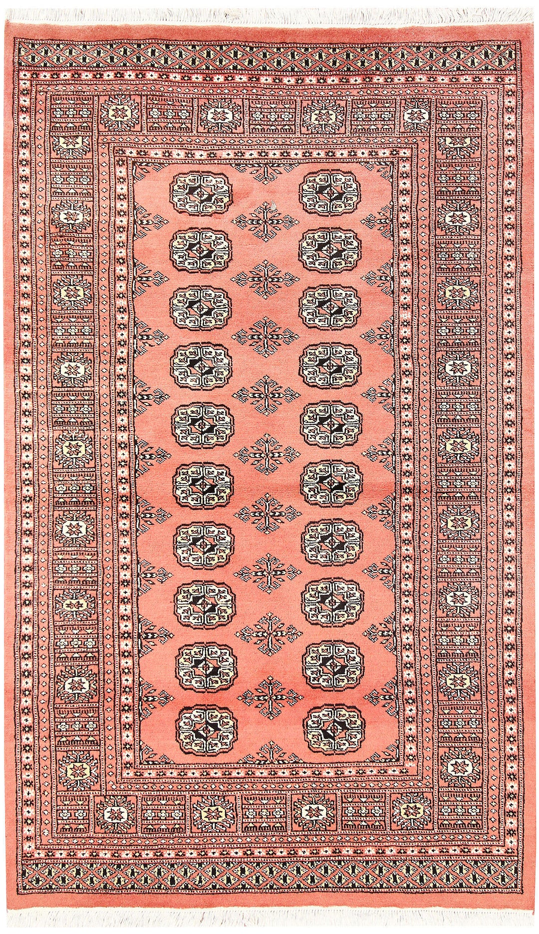 Dark Salmon Bokhara 4' 1 x 6' 8 - No. 61072 - ALRUG Rug Store