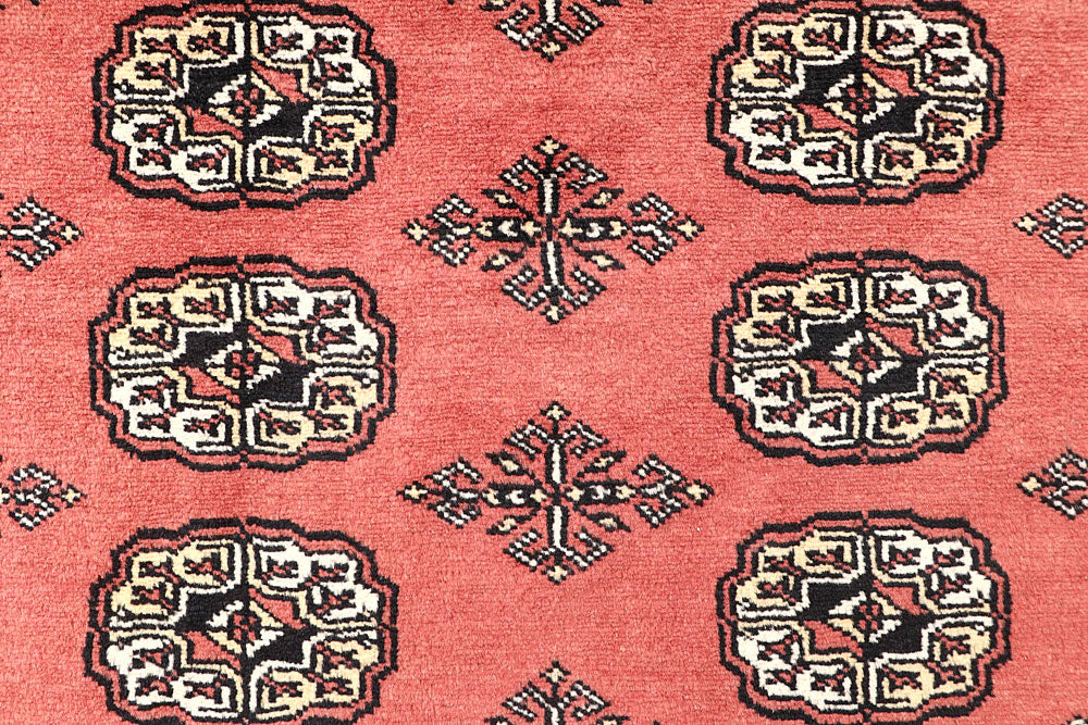 Salmon Bokhara 3' 11 x 6' - No. 61074 - ALRUG Rug Store