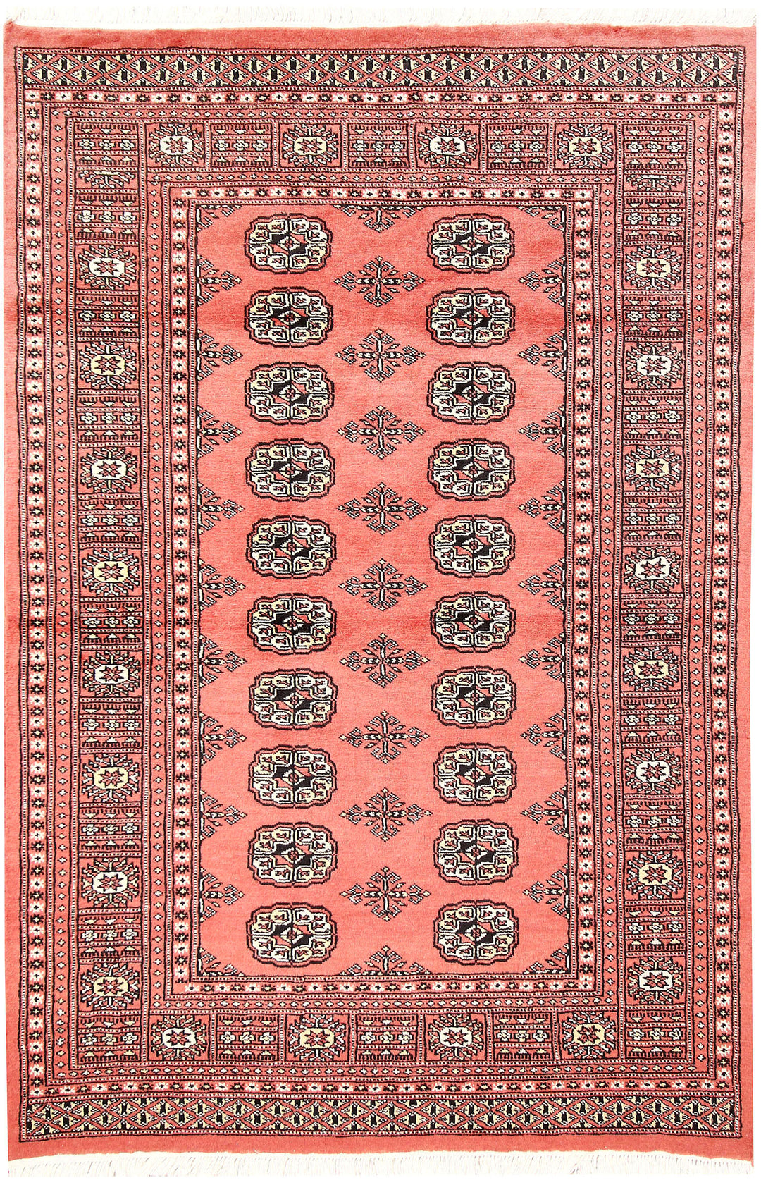 Salmon Bokhara 3' 11 x 6' - No. 61074 - ALRUG Rug Store