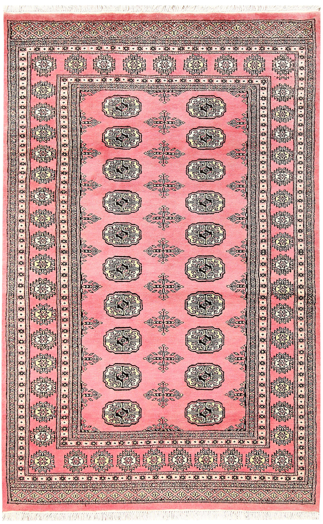 Pink Bokhara 4' 1 x 6' 4 - No. 61077 - ALRUG Rug Store